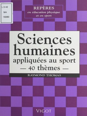 cover image of Sciences humaines appliquées au sport